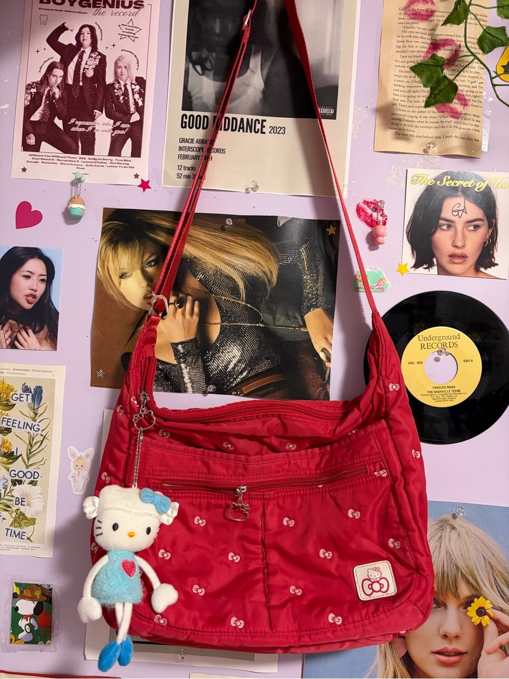 Y2K Hot Pink Hello Kitty Red Shoulder Bag by Sanrio 🎀